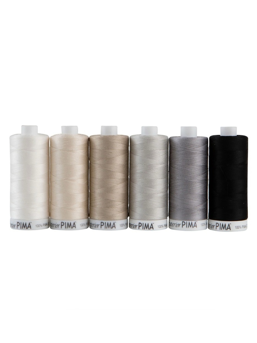 Superior Threads Pima Neutrals 6 Spool Set With Plastic Case